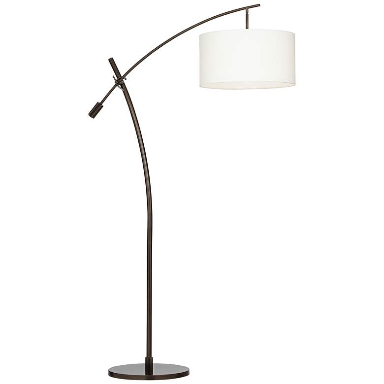 Image 2 Possini Euro Raymond Adjustable Bronze Arc Floor Lamp with Smart Socket