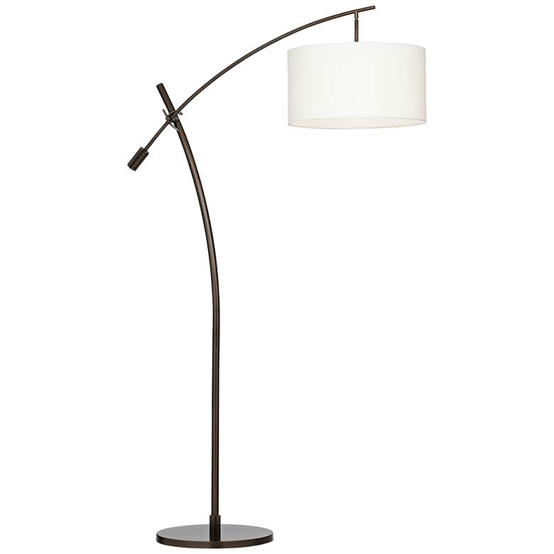 Image 3 Possini Euro Raymond Adjustable Bronze Arc Floor Lamp with Smart Socket