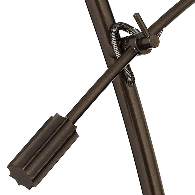 Image 5 Possini Euro Raymond Adjustable Bronze Arc Floor Lamp with Smart Socket more views