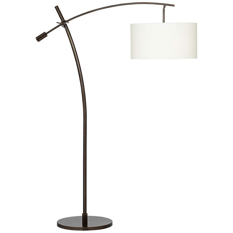 Image 7 Possini Euro Raymond Adjustable Bronze Arc Floor Lamp with Smart Socket more views