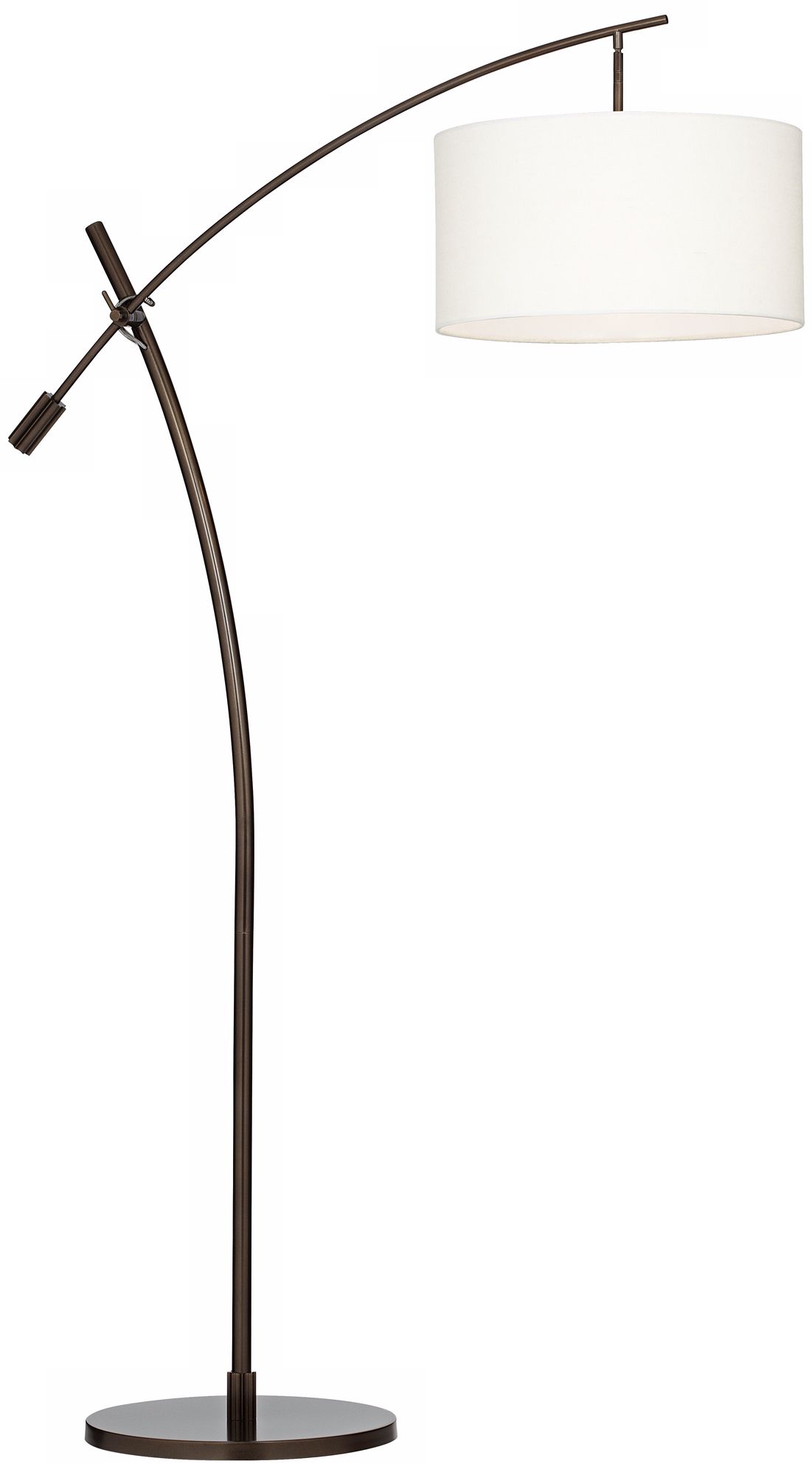 possini euro bronze finish boom arched floor lamp