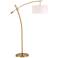 Possini Euro Raymond Gold Adjustable Arc Floor Lamp with Smart Socket