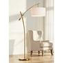 1_Possini Euro Raymond Gold Adjustable Arc Floor Lamp with Smart Socket