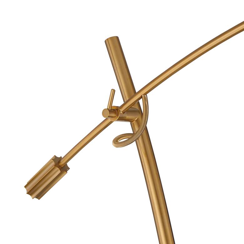 Image 5 Possini Euro Raymond Warm Gold Adjustable Boom Arc Floor Lamp more views