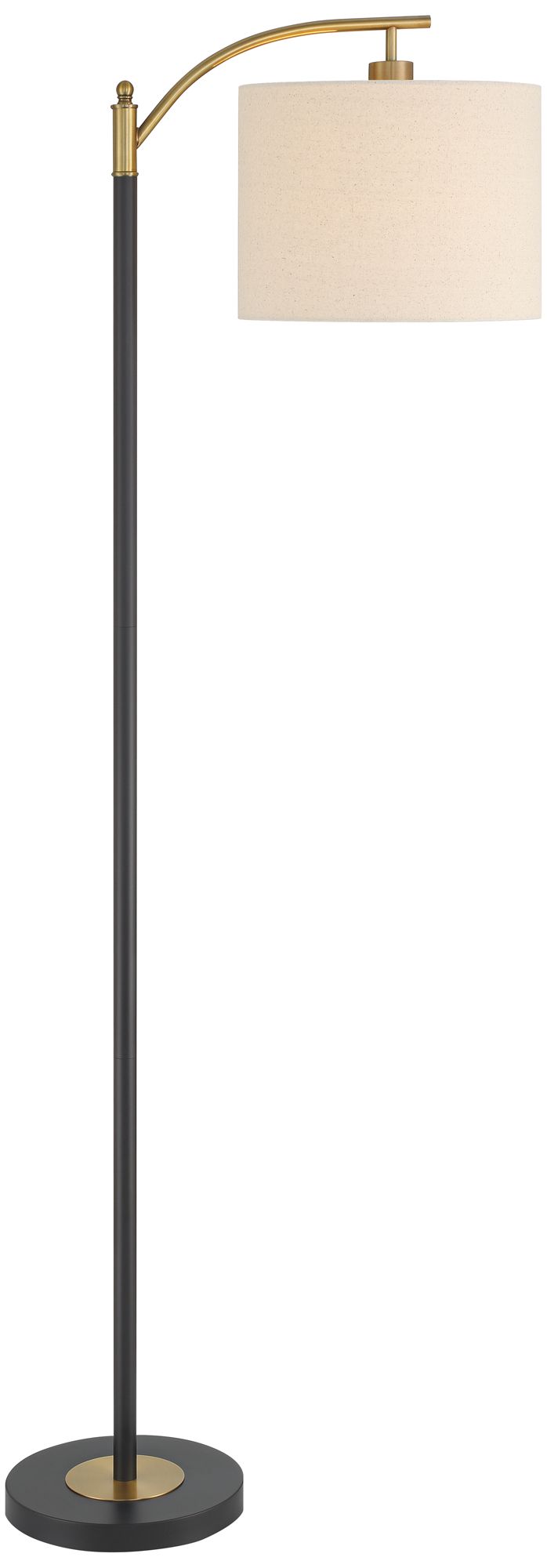 Image 3 Possini Euro Rayna 61 1/2" High Black and Gold Downbridge Floor Lamp
