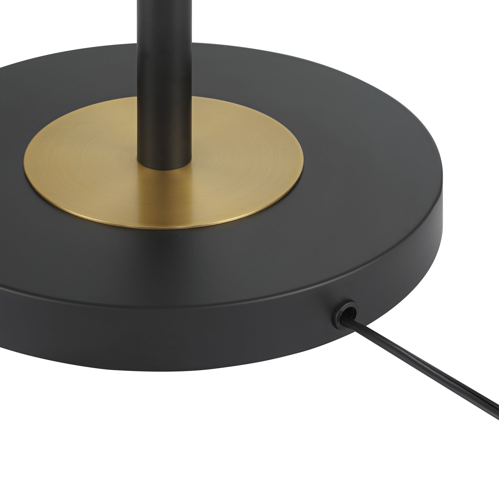 Image 6 Possini Euro Rayna 61 1/2" High Black and Gold Downbridge Floor Lamp more views