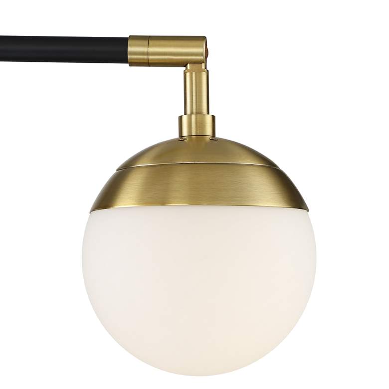 Image 4 Possini Euro Rayne 72" Warm Gold and Black 3-Light Arc Floor Lamp more views