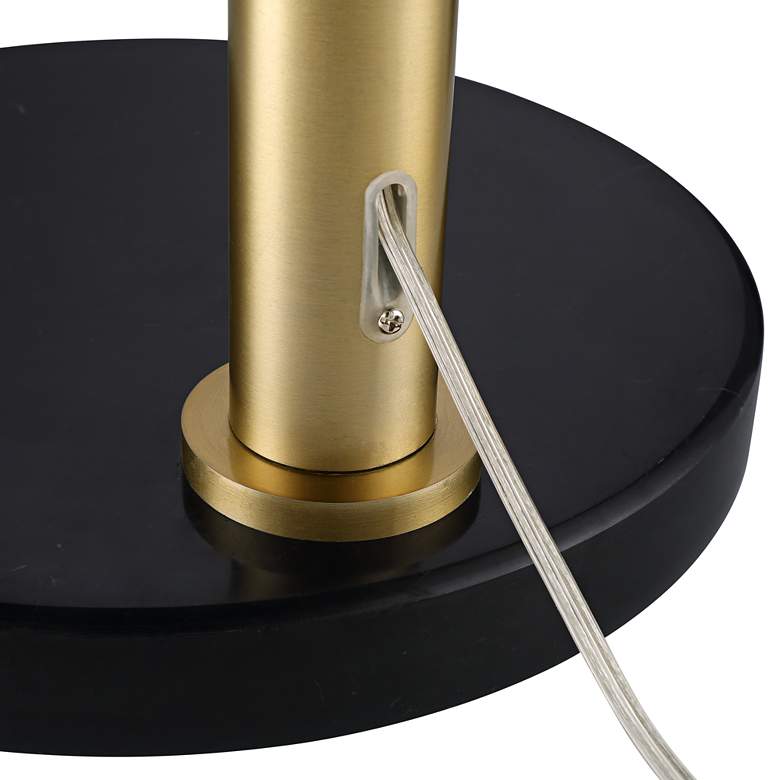 Image 6 Possini Euro Rayne 72 inch Warm Gold and Black 3-Light Arc Floor Lamp more views