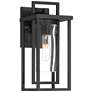 3_Possini Euro Raynor 13 1/2" High Sand Black Outdoor Barn Wall Light