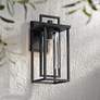 2_Possini Euro Raynor 13 1/2" High Sand Black Outdoor Barn Wall Light