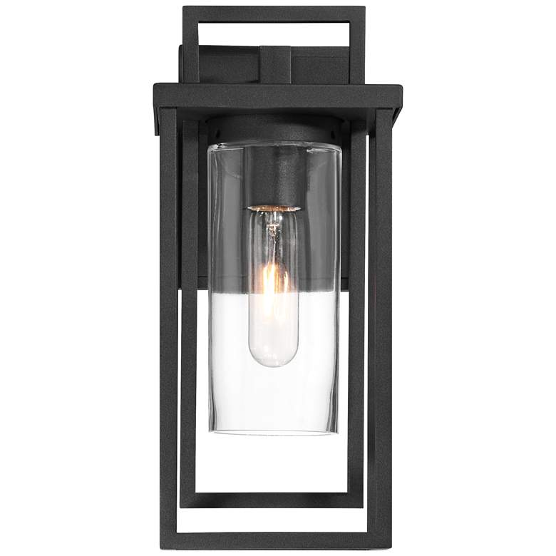 Image 5 Possini Euro Raynor 13 1/2" High Sand Black Outdoor Barn Wall Light more views