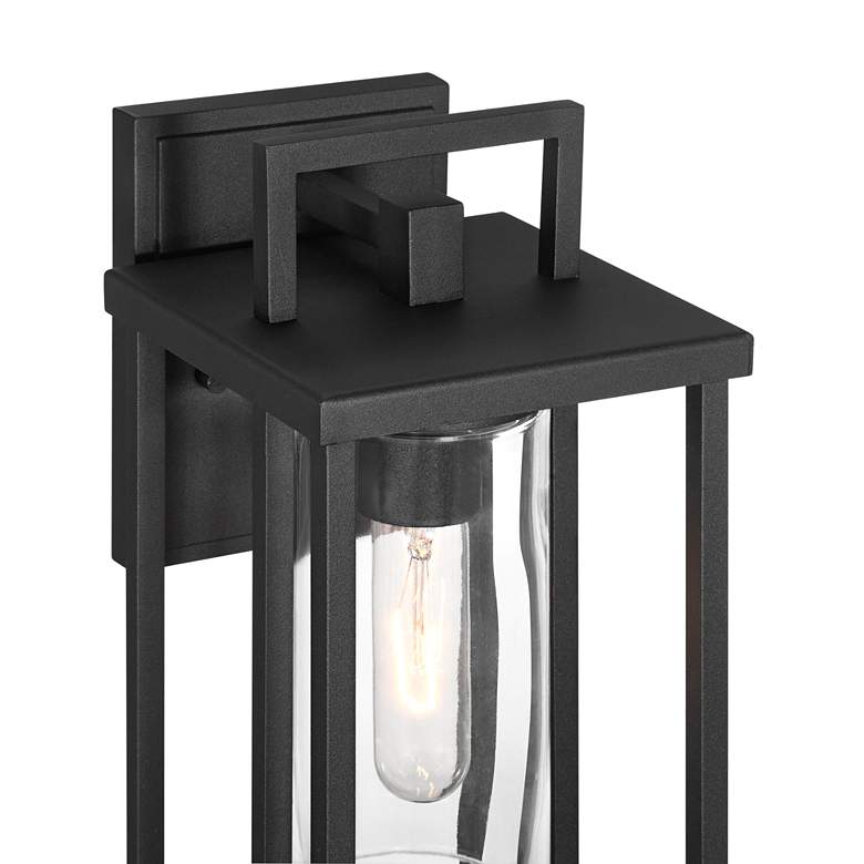 Image 3 Possini Euro Raynor 13 1/2"H Sand Black Outdoor Wall Light Set of 2 more views