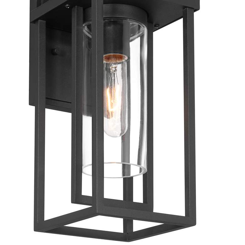 Image 4 Possini Euro Raynor 13 1/2"H Sand Black Outdoor Wall Light Set of 2 more views