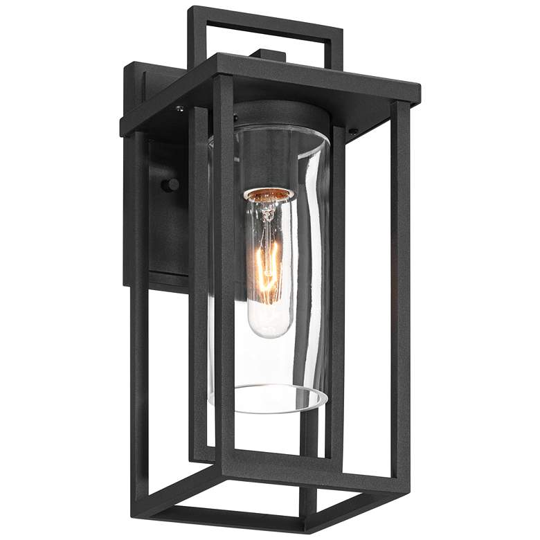 Image 6 Possini Euro Raynor 13 1/2"H Sand Black Outdoor Wall Light Set of 2 more views
