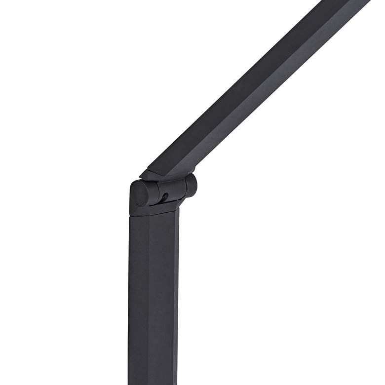 Image 6 Possini Euro Rayven Adjustable Black LED Task Floor Lamp more views