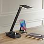 1_Possini Euro Rayven Adjustable Height Black Finish LED USB Desk Lamp