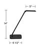 Possini Euro Rayven Adjustable Height Black Finish LED USB Desk Lamp