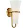 Possini Euro Rebecca 14" High Brass and Glass Wall Sconce