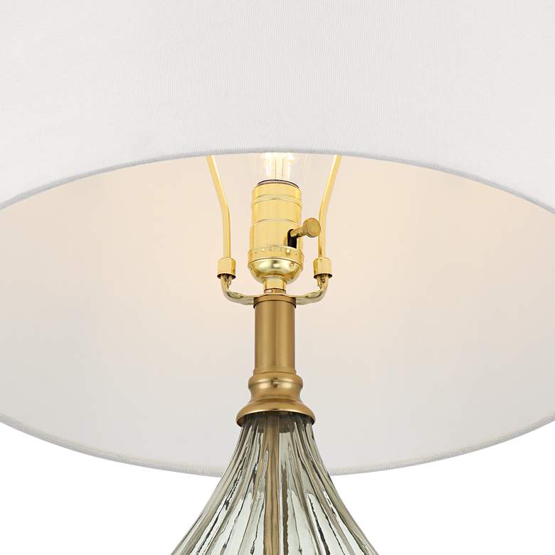 Image 5 Possini Euro Rebecca 29" High Smoked Glass Teardrop Glass Table Lamp more views