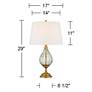 Watch A Video About the Possini Euro Rebecca Smoked Glass Teardrop Glass Table Lamp