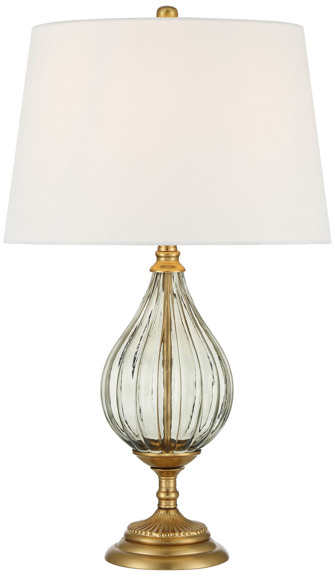 Possini Euro Rebecca 29" High Vintage Smoked Glass Teardrop Table Lamp