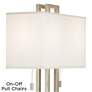 Possini Euro Rectangle 30" Nickel Table Lamp with Clear Acrylic Riser
