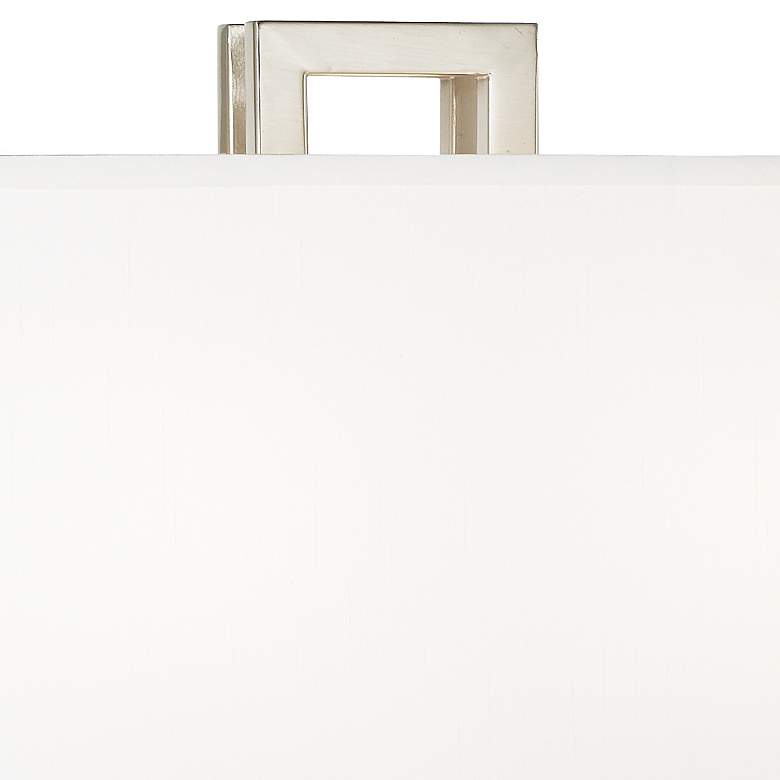 Image 2 Possini Euro Rectangle 30 inch Nickel Table Lamp with White Marble Riser more views