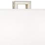 Possini Euro Rectangle 30" Nickel Table Lamp with White Marble Riser
