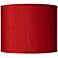 Possini Euro Red Faux Silk Dupioni Drum Lamp Shade 14x14x11 (Spider)