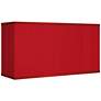 Possini Euro Red Textured Faux Silk Rectangular Shade 8/17x8/17x10