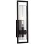 3_Possini Euro Reed 21" High Sand Black Outdoor Wall Light