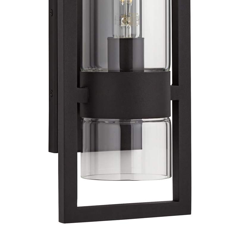 Image 4 Possini Euro Reed 21" High Sand Black Outdoor Wall Light more views