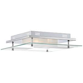 Image3 of Possini Euro Reese 13 1/2" Wide Modern Glass LED Ceiling Light more views