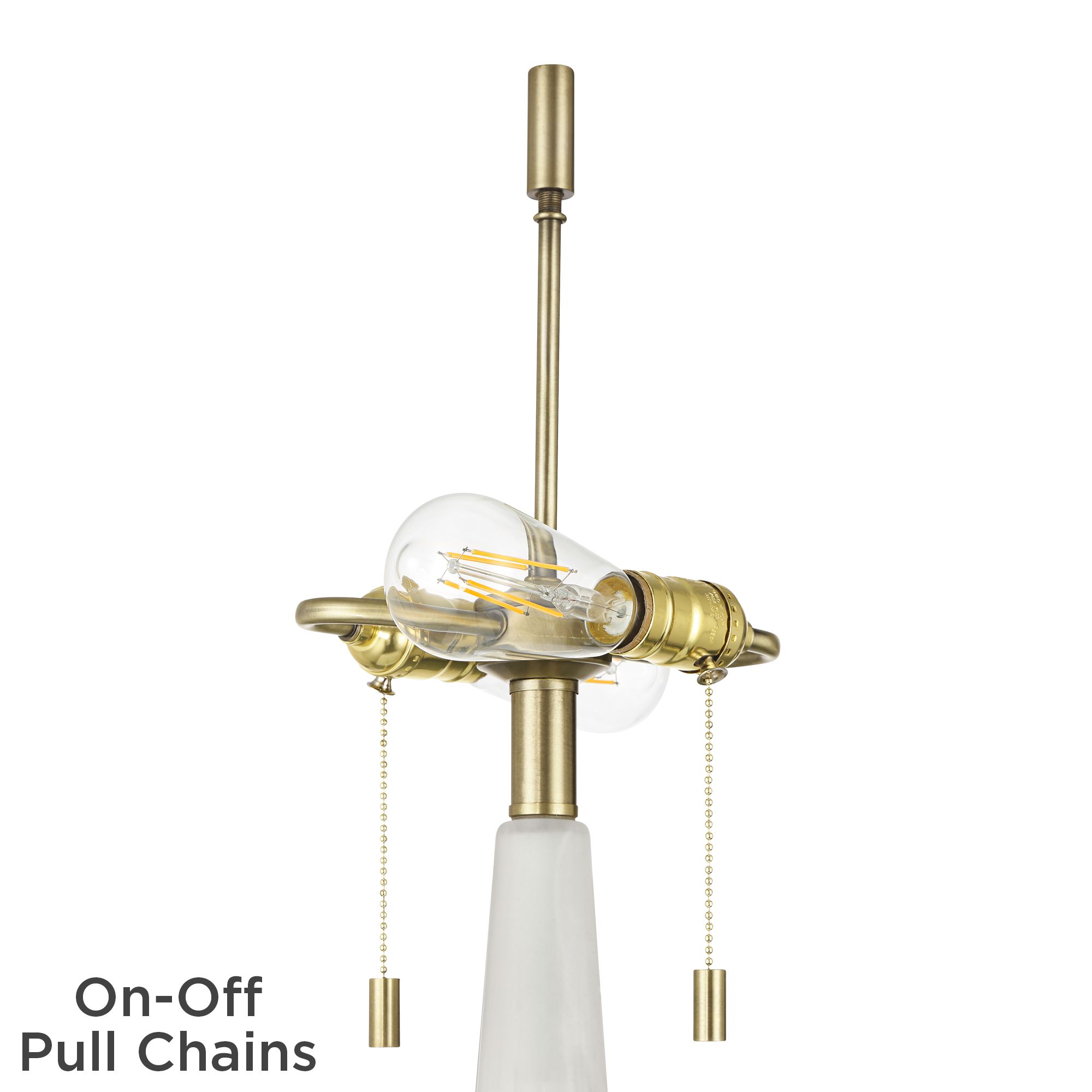 Image 6 Possini Euro Regina 33" High White Fluted Glass 2-Light Table Lamp more views