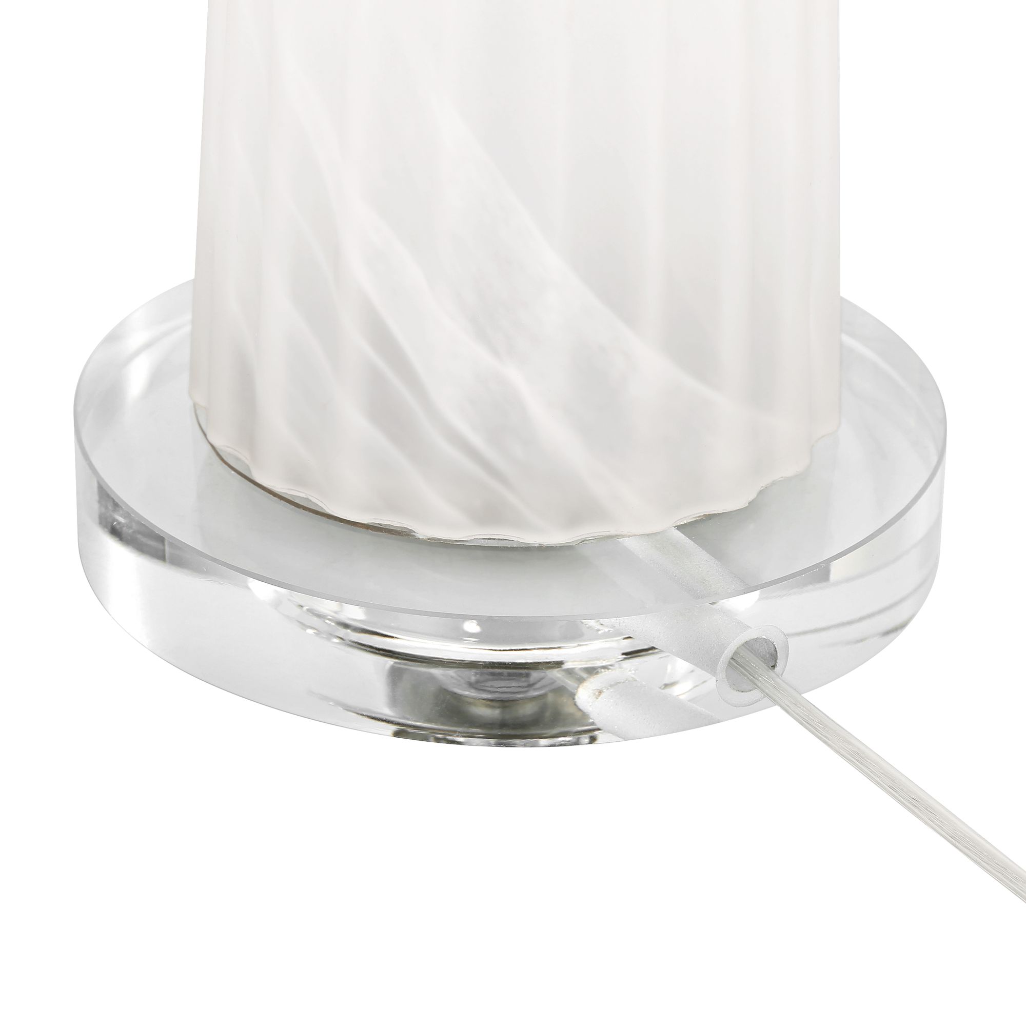 Image 6 Possini Euro Regina 33" High White Glass 2-Light Table Lamp Set of 2 more views