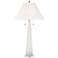 Possini Euro Regina 33" High White Glass 2-Light Table Lamp