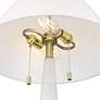 4_Possini Euro Regina 33" High White Glass 2-Light Table Lamp more views
