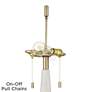 5_Possini Euro Regina 33" High White Glass 2-Light Table Lamp more views