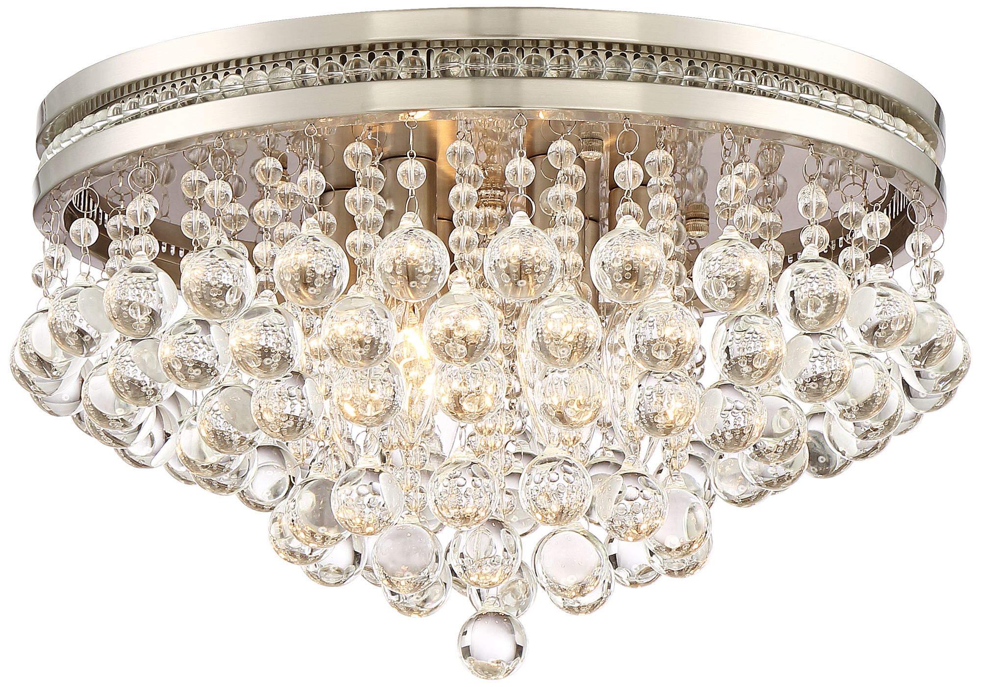 Image 3 Possini Euro Regina Nickel 15 1/4" Wide Crystal Ceiling Light