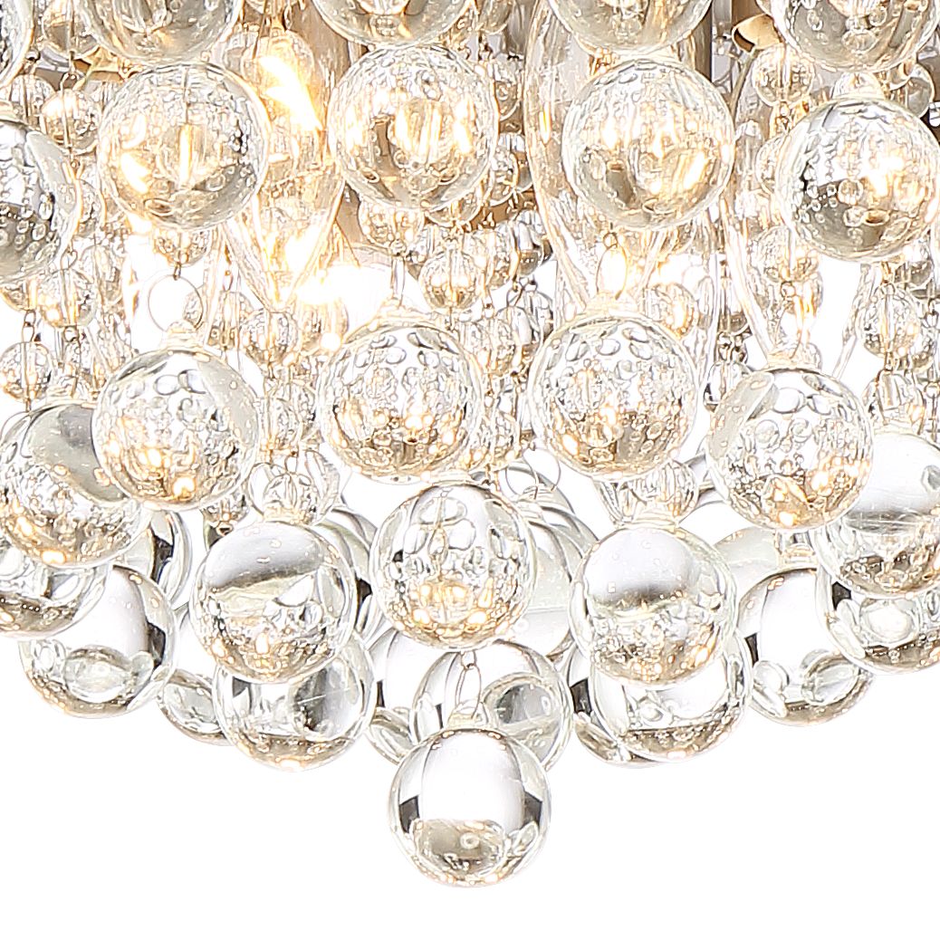 Image 4 Possini Euro Regina Nickel 15 1/4" Wide Crystal Ceiling Light more views