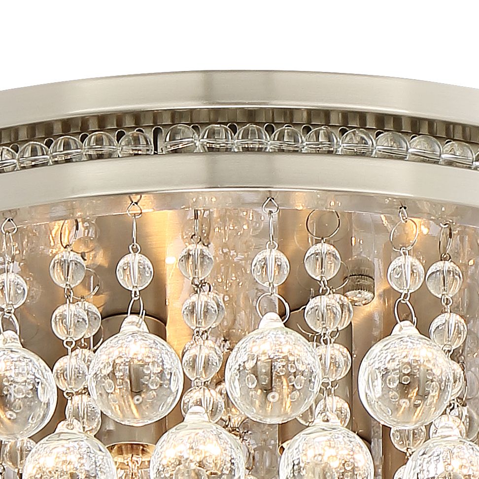 Image 5 Possini Euro Regina Nickel 15 1/4" Wide Crystal Ceiling Light more views