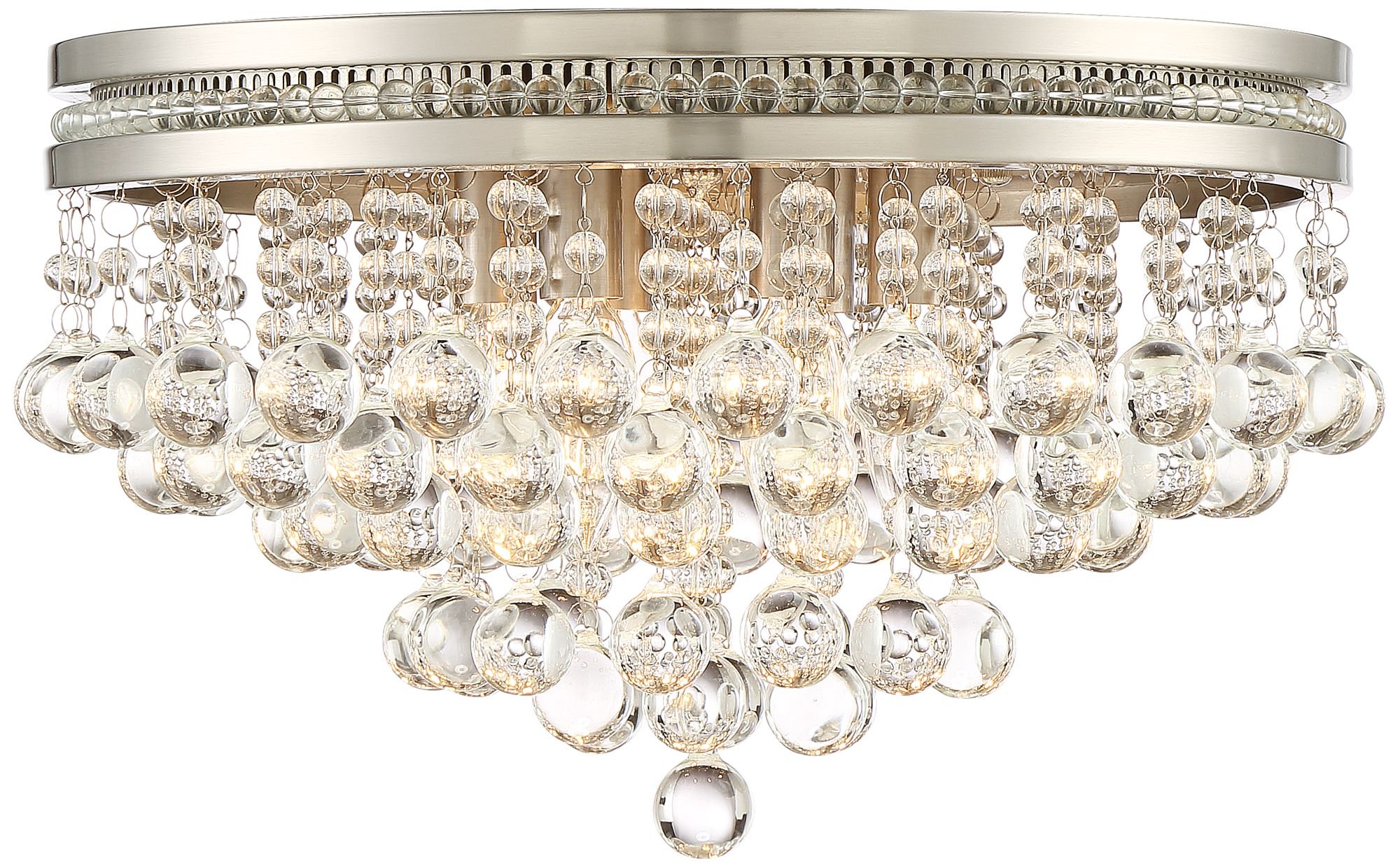 Image 6 Possini Euro Regina Nickel 15 1/4" Wide Crystal Ceiling Light more views
