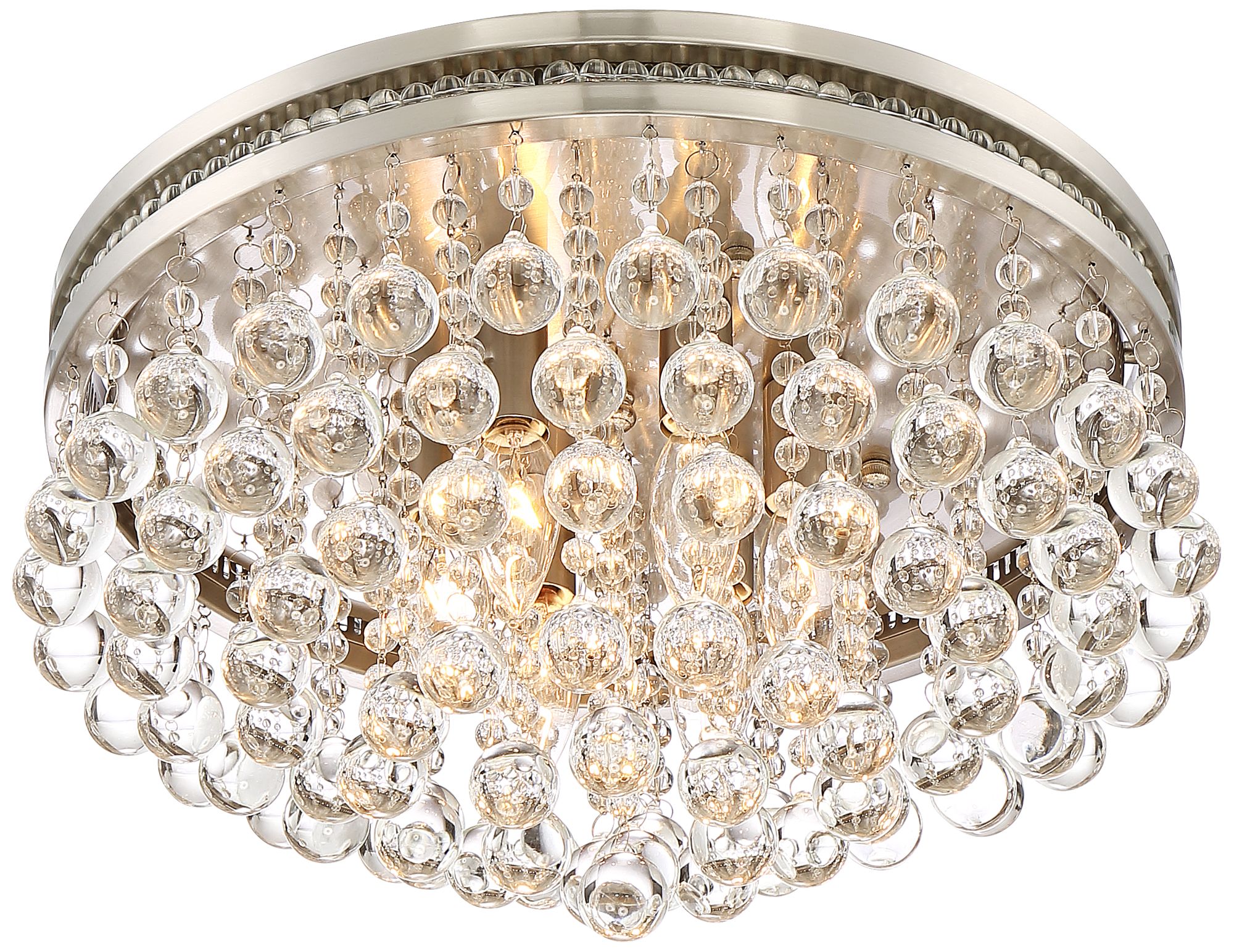 Image 7 Possini Euro Regina Nickel 15 1/4" Wide Crystal Ceiling Light more views