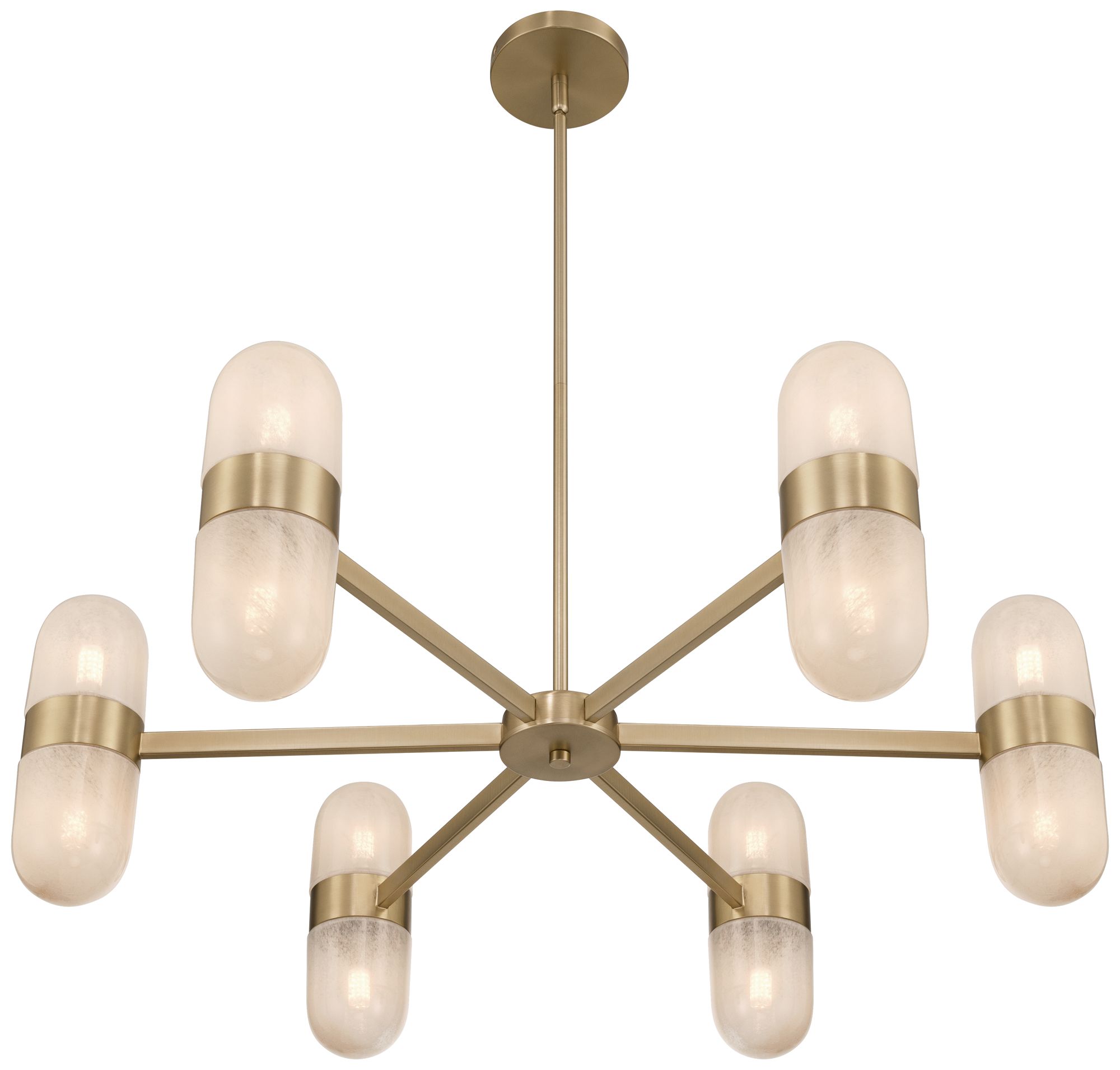 Possini Euro Reiter 32" Wide Matte Brass 12-Light Chandelier in scene
