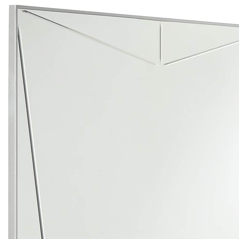 Image 3 Possini Euro Relevei Silver 26 inch x 39 inch Rectangular Wall Mirror more views