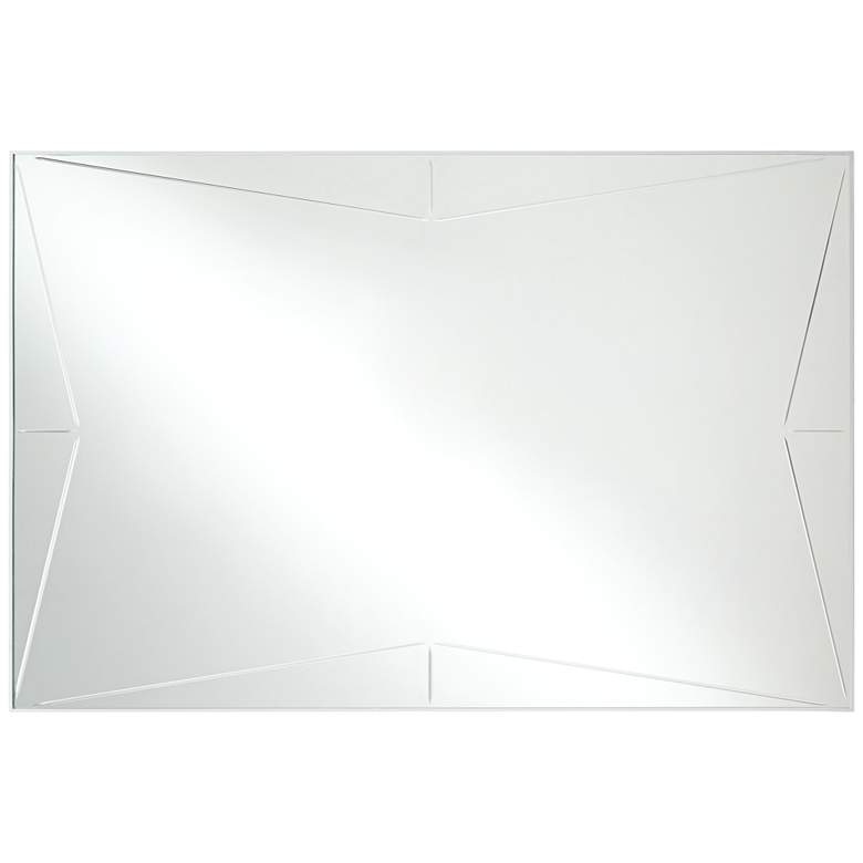 Image 5 Possini Euro Relevei Silver 26 inch x 39 inch Rectangular Wall Mirror more views