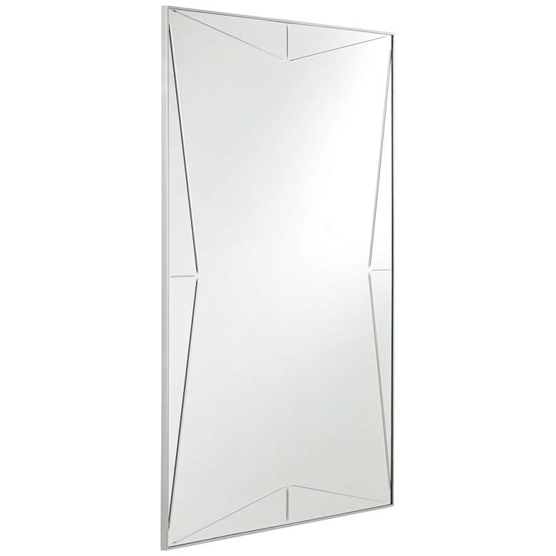 Image 6 Possini Euro Relevei Silver 26 inch x 39 inch Rectangular Wall Mirror more views