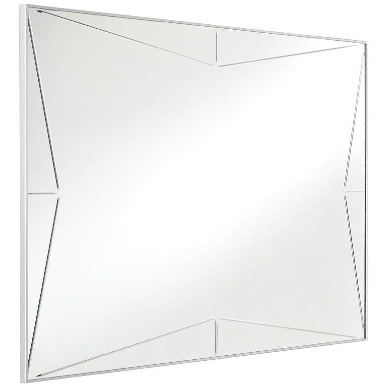 Image 7 Possini Euro Relevei Silver 26 inch x 39 inch Rectangular Wall Mirror more views