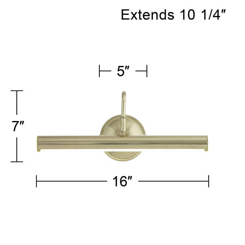 Image 7 Possini Euro Renaissance 16" Wide Brass Finish LED Picture Light more views
