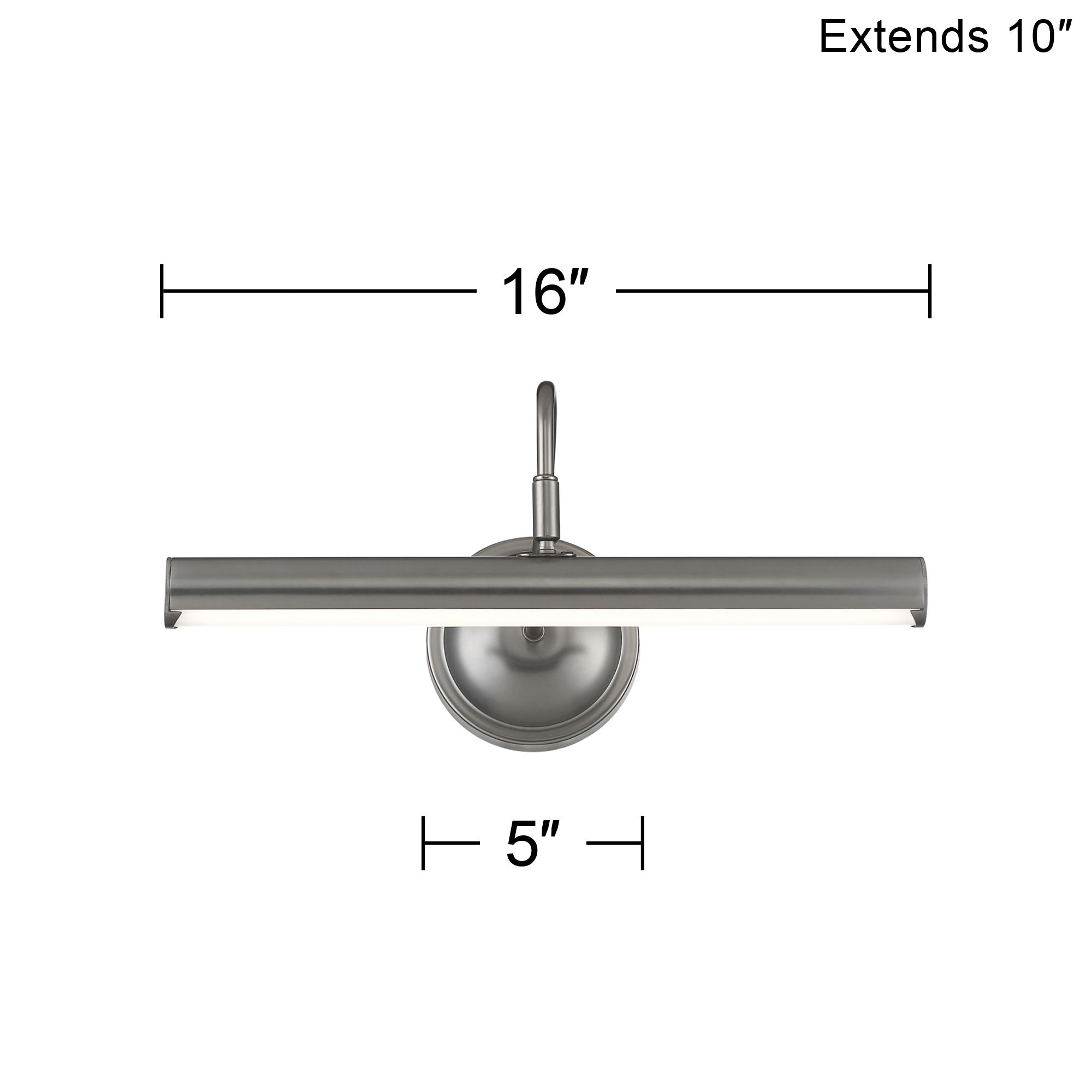 Possini Euro Renaissance 16" Wide Plated Graphite LED Picture Light in scene